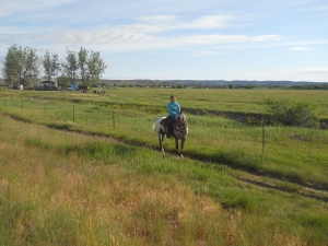 Horse rider at Fort Washakie