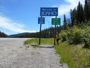 At the Montana and Idaho state line